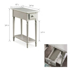 Coastal Chairside Wood Accent Table