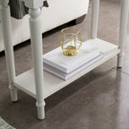 Coastal Chairside Wood Accent Table