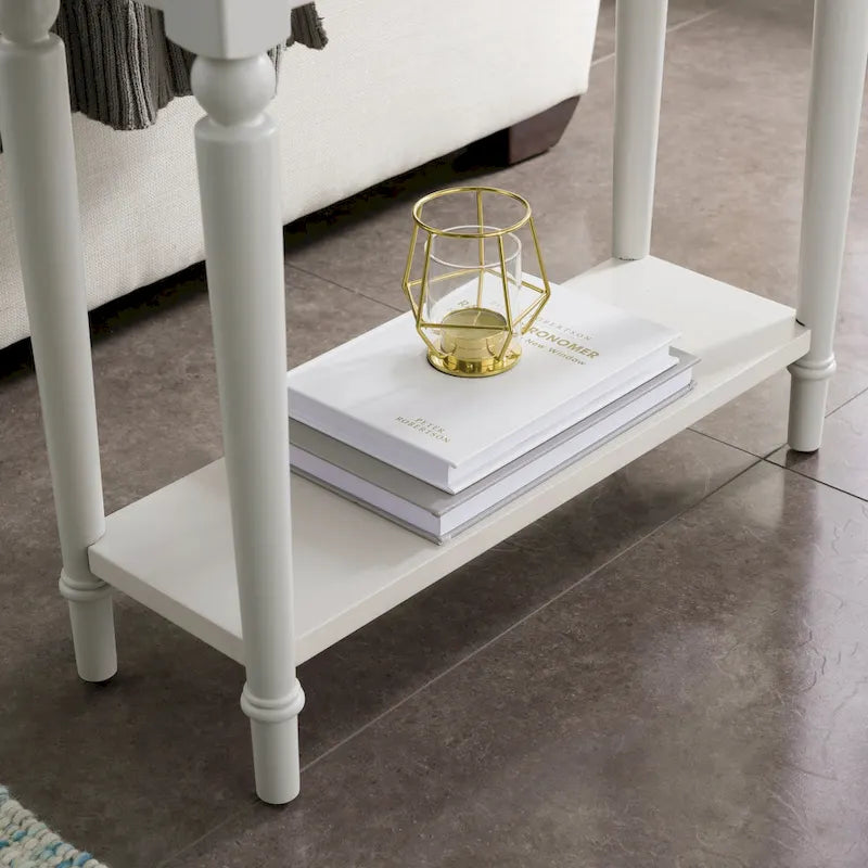 Coastal Chairside Wood Accent Table