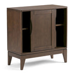 WYNDENHALL Pearson SOLID HARDWOOD 30 inch Wide Mid Century Modern Low Storage Cabinet - 30w x 14d x 31h