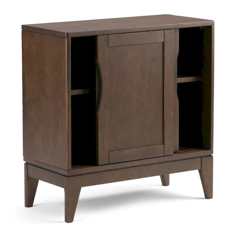 WYNDENHALL Pearson SOLID HARDWOOD 30 inch Wide Mid Century Modern Low Storage Cabinet - 30w x 14d x 31h