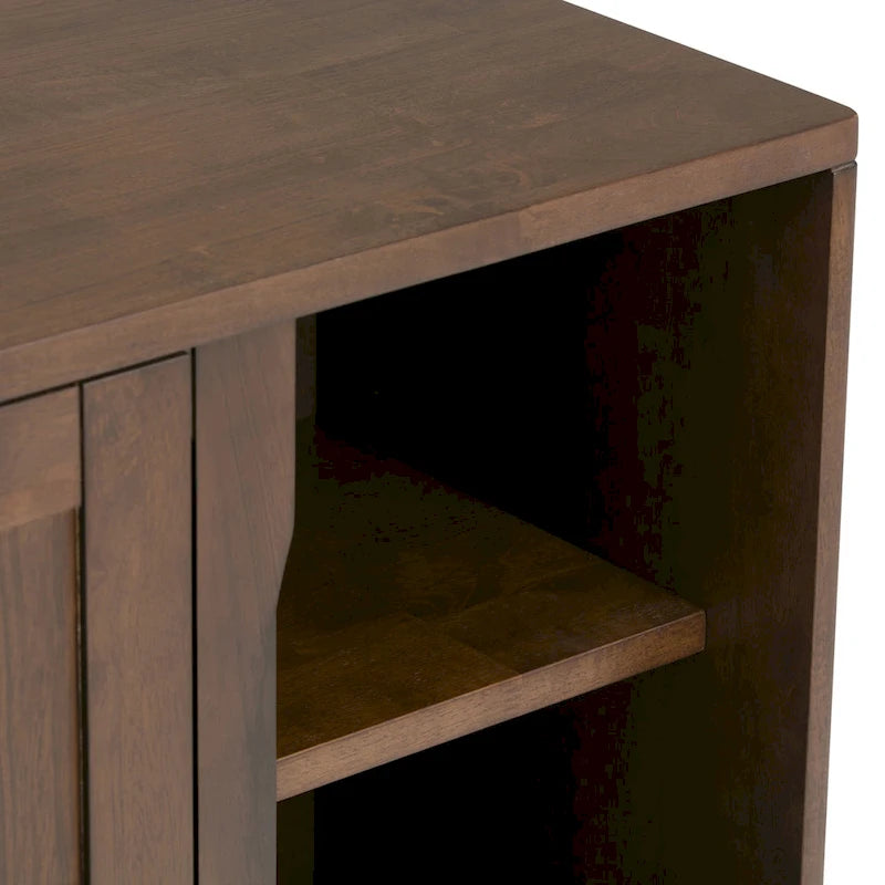 WYNDENHALL Pearson SOLID HARDWOOD 30 inch Wide Mid Century Modern Low Storage Cabinet - 30w x 14d x 31h