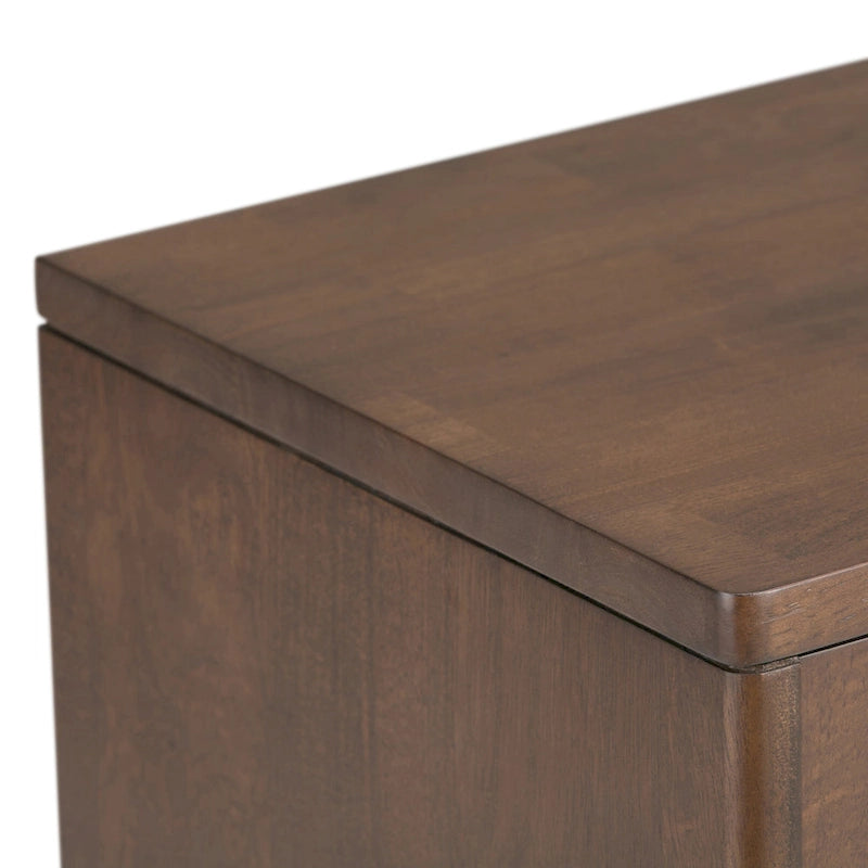 WYNDENHALL Pearson SOLID HARDWOOD 30 inch Wide Mid Century Modern Low Storage Cabinet - 30w x 14d x 31h
