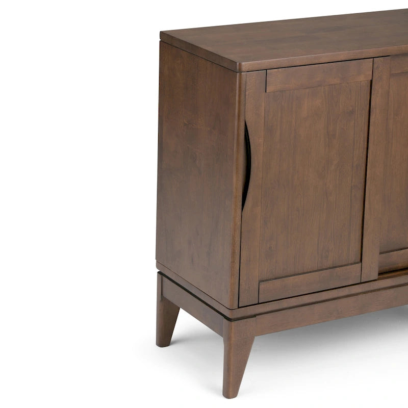 WYNDENHALL Pearson SOLID HARDWOOD 30 inch Wide Mid Century Modern Low Storage Cabinet - 30w x 14d x 31h