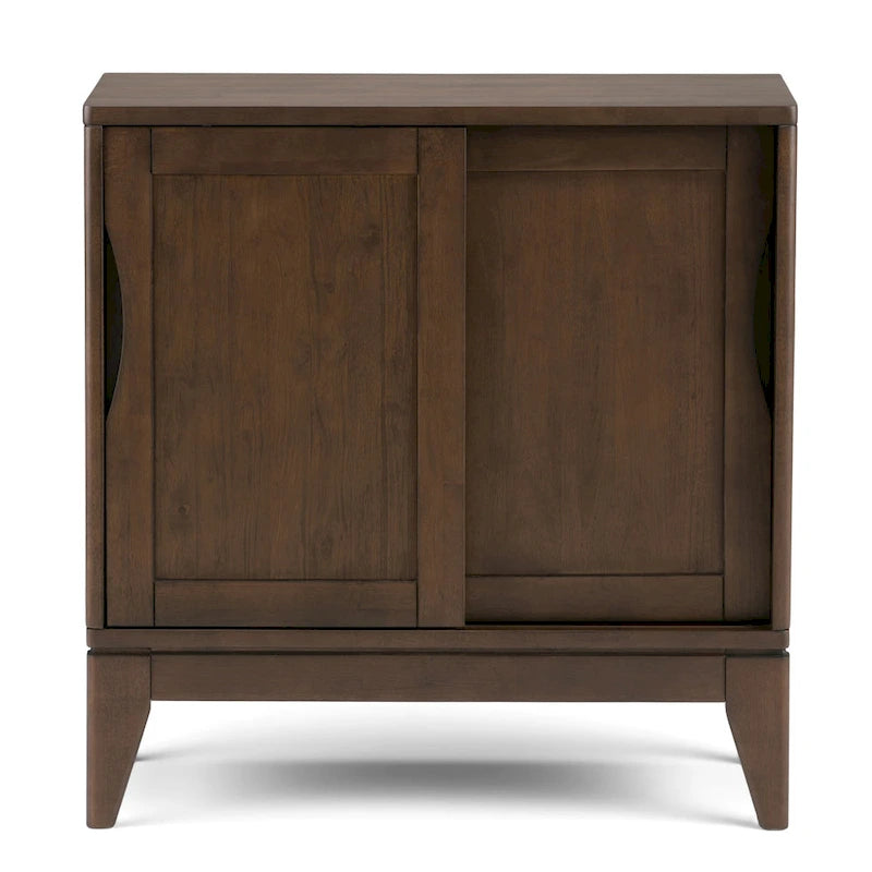 WYNDENHALL Pearson SOLID HARDWOOD 30 inch Wide Mid Century Modern Low Storage Cabinet - 30w x 14d x 31h
