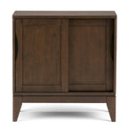 WYNDENHALL Pearson SOLID HARDWOOD 30 inch Wide Mid Century Modern Low Storage Cabinet - 30w x 14d x 31h
