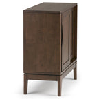 WYNDENHALL Pearson SOLID HARDWOOD 30 inch Wide Mid Century Modern Low Storage Cabinet - 30w x 14d x 31h