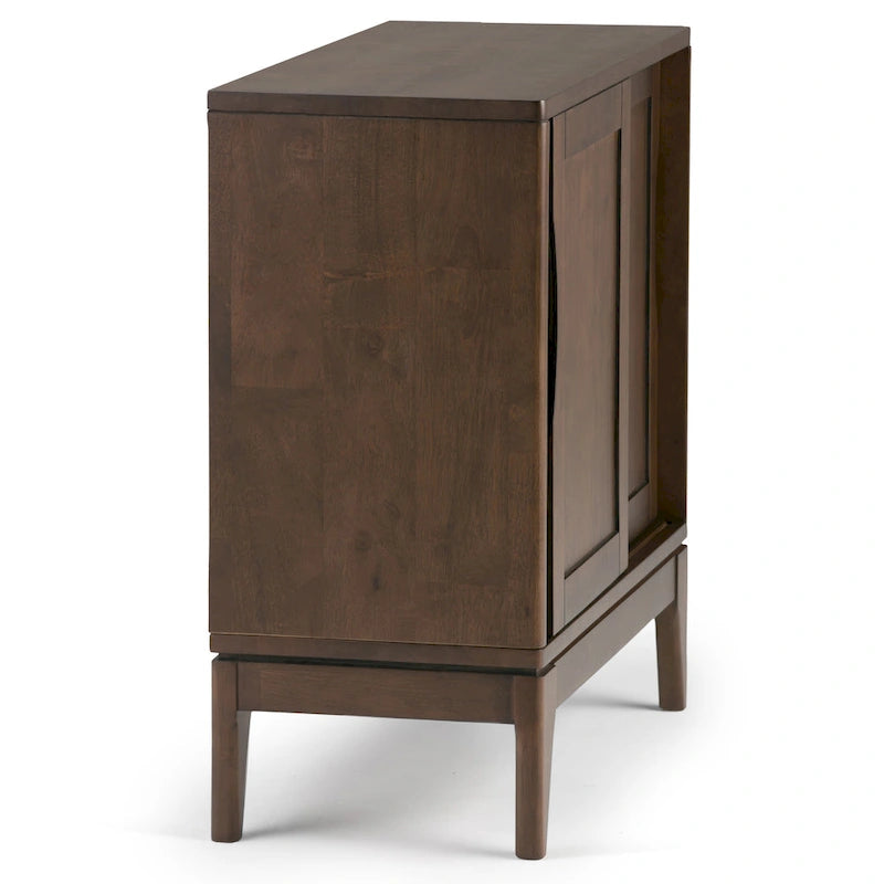 WYNDENHALL Pearson SOLID HARDWOOD 30 inch Wide Mid Century Modern Low Storage Cabinet - 30w x 14d x 31h