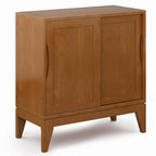WYNDENHALL Pearson SOLID HARDWOOD 30 inch Wide Mid Century Modern Low Storage Cabinet - 30w x 14d x 31h