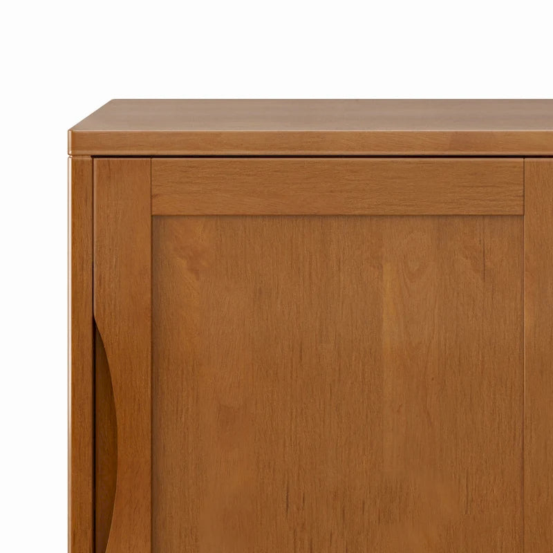 WYNDENHALL Pearson SOLID HARDWOOD 30 inch Wide Mid Century Modern Low Storage Cabinet - 30w x 14d x 31h