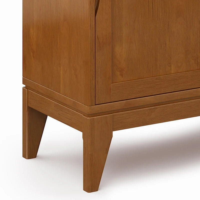 WYNDENHALL Pearson SOLID HARDWOOD 30 inch Wide Mid Century Modern Low Storage Cabinet - 30w x 14d x 31h