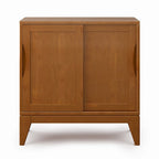 WYNDENHALL Pearson SOLID HARDWOOD 30 inch Wide Mid Century Modern Low Storage Cabinet - 30w x 14d x 31h