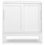 WYNDENHALL Pearson SOLID HARDWOOD 30 inch Wide Mid Century Modern Low Storage Cabinet - 30w x 14d x 31h