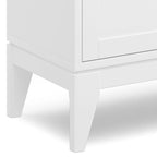 WYNDENHALL Pearson SOLID HARDWOOD 30 inch Wide Mid Century Modern Low Storage Cabinet - 30w x 14d x 31h