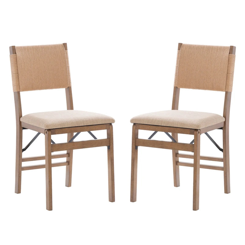 Imperial Wood Rope Folding Dining Chair (Set of 2)