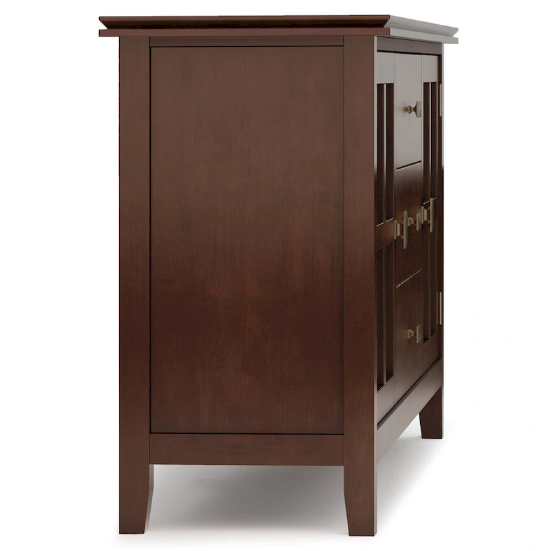 WYNDENHALL Stratford SOLID WOOD 60 Wide Contemporary Sideboard Buffet in Russet Brown - 17d x 60w x 30h