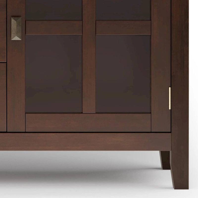 WYNDENHALL Stratford SOLID WOOD 60 Wide Contemporary Sideboard Buffet in Russet Brown - 17d x 60w x 30h