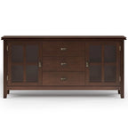WYNDENHALL Stratford SOLID WOOD 60 Wide Contemporary Sideboard Buffet in Russet Brown - 17d x 60w x 30h