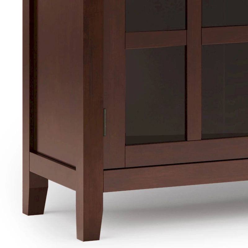 WYNDENHALL Stratford SOLID WOOD 60 Wide Contemporary Sideboard Buffet in Russet Brown - 17d x 60w x 30h