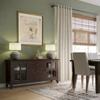 WYNDENHALL Stratford SOLID WOOD 60 Wide Contemporary Sideboard Buffet in Russet Brown - 17d x 60w x 30h