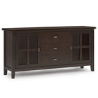 WYNDENHALL Stratford SOLID WOOD 60 Wide Contemporary Sideboard Buffet in Russet Brown - 17d x 60w x 30h