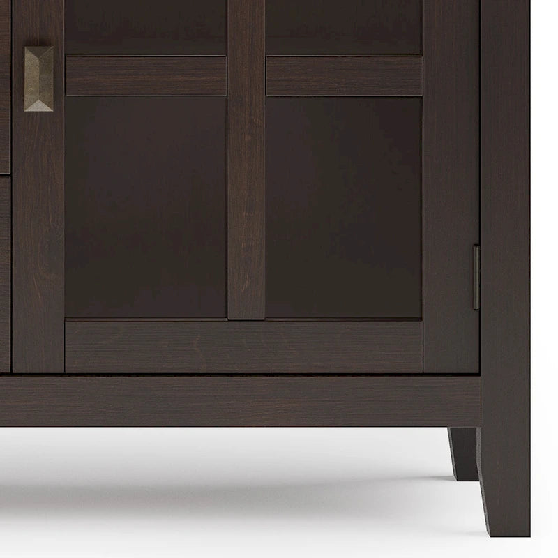 WYNDENHALL Stratford SOLID WOOD 60 Wide Contemporary Sideboard Buffet in Russet Brown - 17d x 60w x 30h