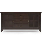 WYNDENHALL Stratford SOLID WOOD 60 Wide Contemporary Sideboard Buffet in Russet Brown - 17d x 60w x 30h