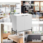 Clihome Modern Glossy Storage Accent Cabinet Sideboard