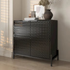 Clihome Modern Glossy Storage Accent Cabinet Sideboard