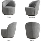 Swivel Barrel Round Comfy Accent Chair for Living Room