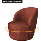 Swivel Barrel Round Comfy Accent Chair for Living Room