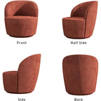 Swivel Barrel Round Comfy Accent Chair for Living Room