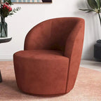 Swivel Barrel Round Comfy Accent Chair for Living Room