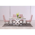 Black Dining Room Table with Polished Gold Metal Legs