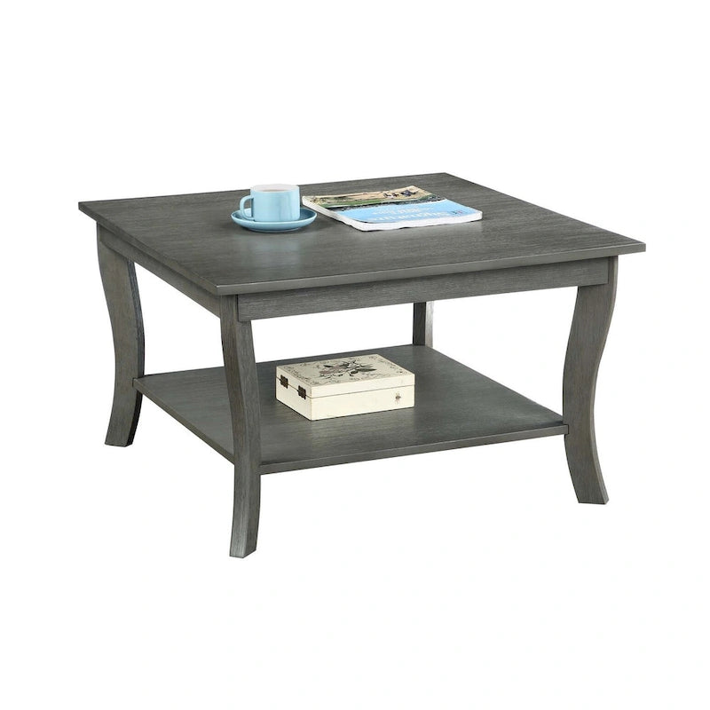 Convenience Concepts American Heritage Square Coffee Table with Shelf