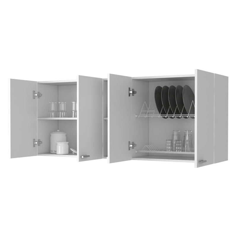 FM Furniture Winslow 150 Wall Cabinet, Four Doors