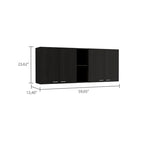 FM Furniture Winslow 150 Wall Cabinet, Four Doors