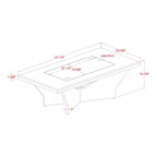 Ameena Contemporary Glass Insert Top Coffee Table by Furniture of America