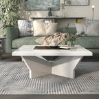 Ameena Contemporary Glass Insert Top Coffee Table by Furniture of America