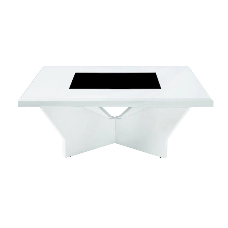 Ameena Contemporary Glass Insert Top Coffee Table by Furniture of America