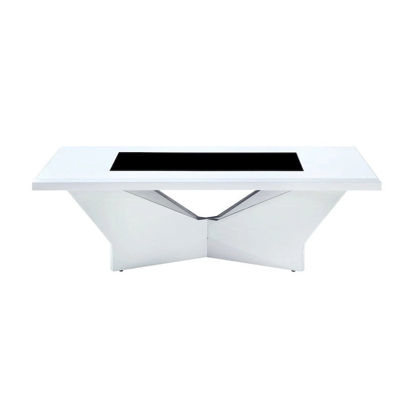 Ameena Contemporary Glass Insert Top Coffee Table by Furniture of America