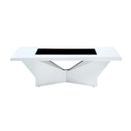 Ameena Contemporary Glass Insert Top Coffee Table by Furniture of America