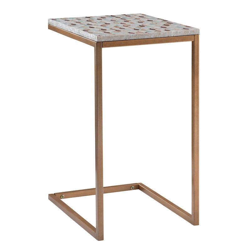 Shawnee Capiz Fish Mosaic Accent C Table