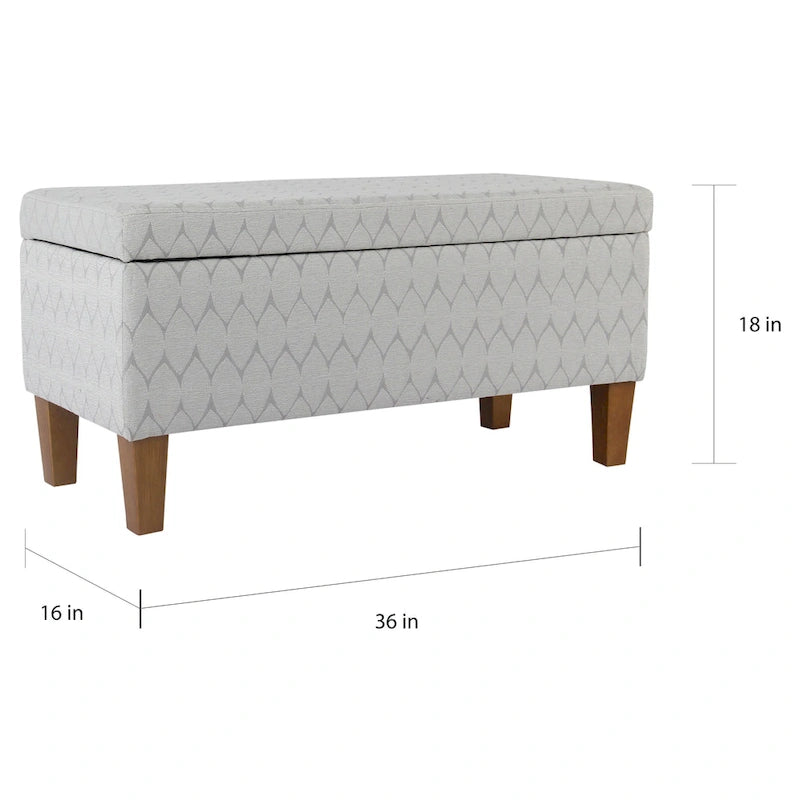 Porch & Den Harmar Large Textured Storage Bench
