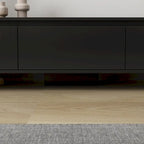 Modern Style Extendable TV Stand with 3Drawer White/Black 65.4-106.3