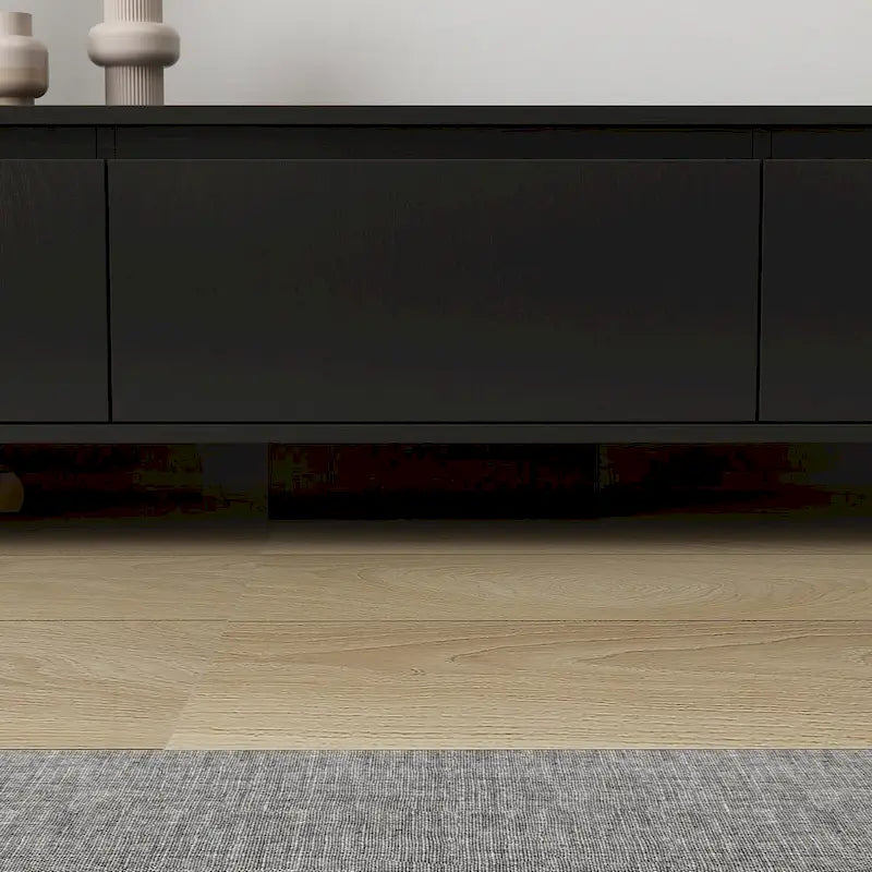 Modern Style Extendable TV Stand with 3Drawer White/Black 65.4-106.3