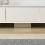 Modern Style Extendable TV Stand with 3Drawer White/Black 65.4-106.3