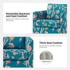Erkenbald Modern Slipcovered Swivel Chair with Removable Cushion by HULALA HOME