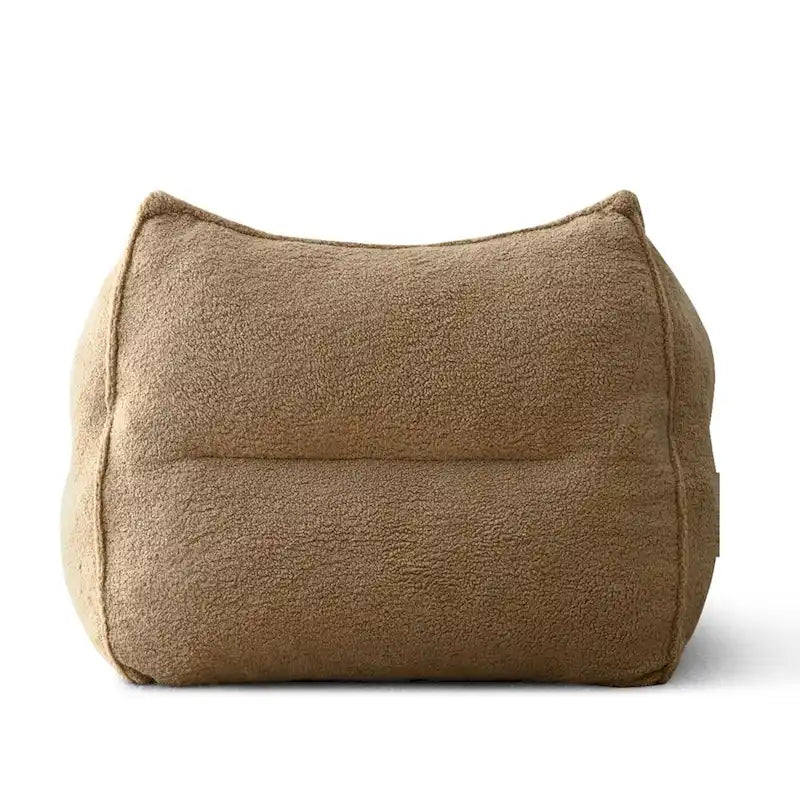 Lazy SofaTeddy Faux Fabric Couch Living Room Sofa Bean Bag Chair with Memory Foam