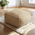 Lazy SofaTeddy Faux Fabric Couch Living Room Sofa Bean Bag Chair with Memory Foam
